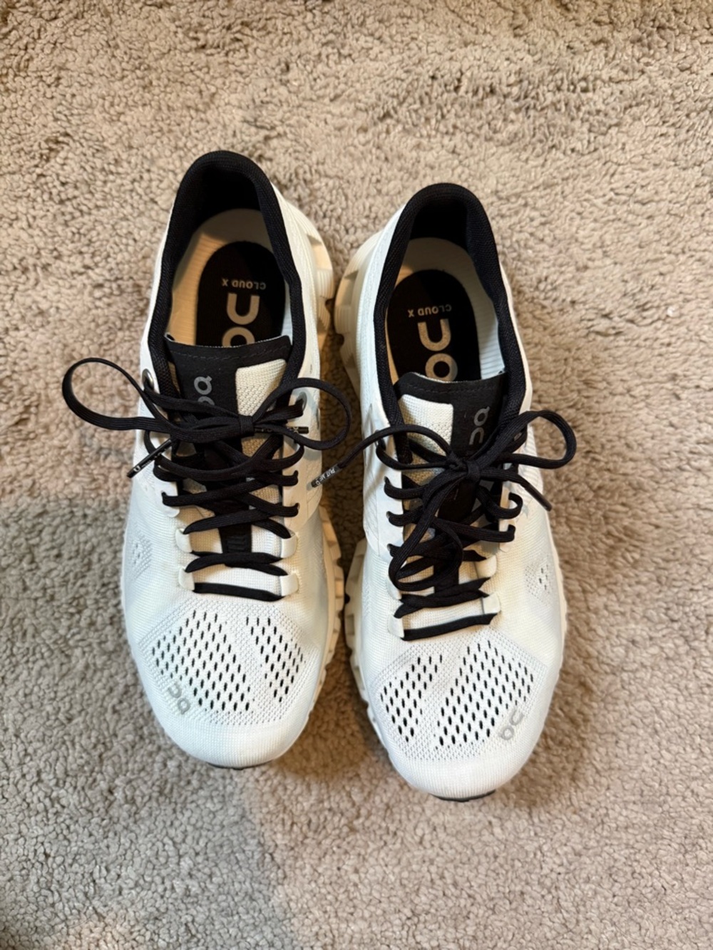 On Running Cloud X Women's Athletic Sneakers - White & Black